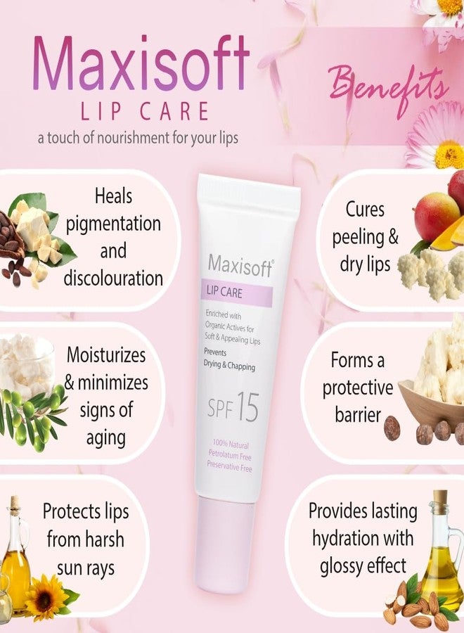 MAXISOFT Lip Care | With Spf 15 | Moisturises And Protects From The Sun| For Women And Men | Chapped Dry Lips | Preservative Free | Petrolatum Free | (Pack Of 2 X 10 Gm), White - Image 5
