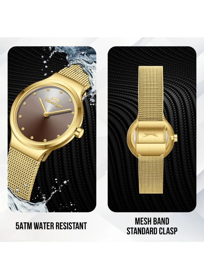 Slazenger  Women's Mesh Analog Watch SL.9.2587.3.140 - 30 mm for Women | Best Price UAE