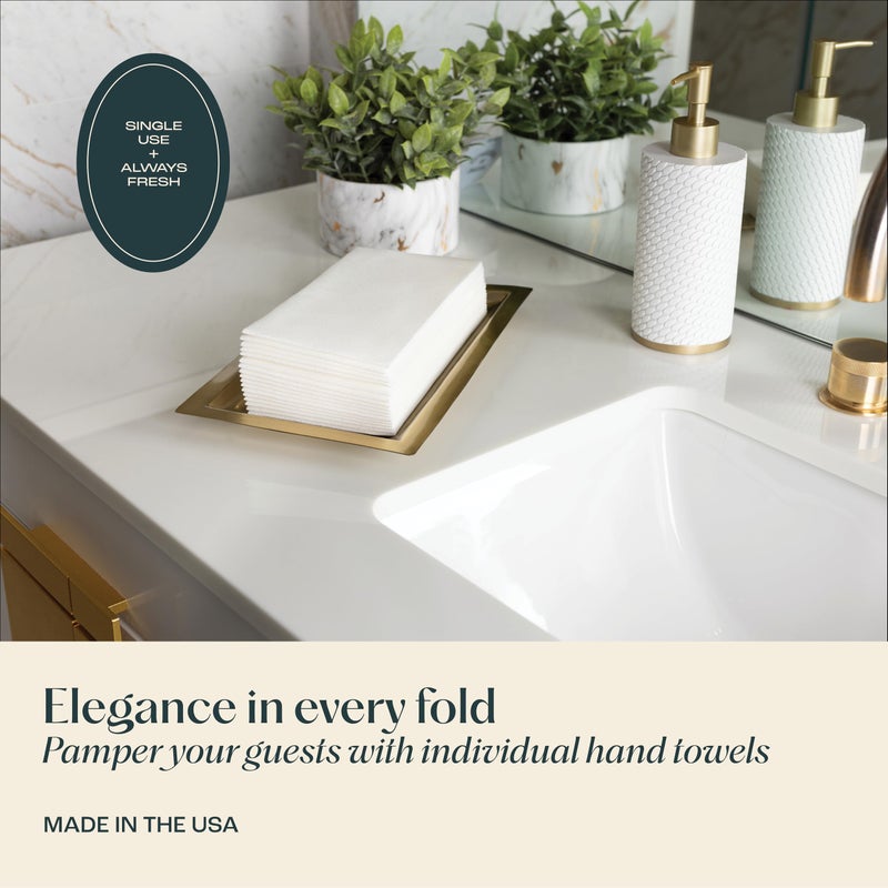 Servietto 200-Pack Servietto Disposable Linen-Feel Guest Towels, 12" x 17" Cloth-Like Hand Bathroom Napkins - Made In USA, Soft and Absorbent Paper Napkin for Kitchen, Bathroom, Party, Wedding, Or Event - Image 2
