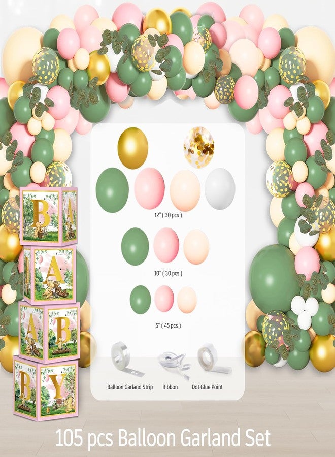 cocomigo 266PCS Pink Winnie Baby Shower Decorations Set, All-in-One Party Supplies Pack with 20 Plates, Classic Winnie Cupcake Stand, Cupcake Toppers Backdrop for Baby Shower Themes Girls - Image 5