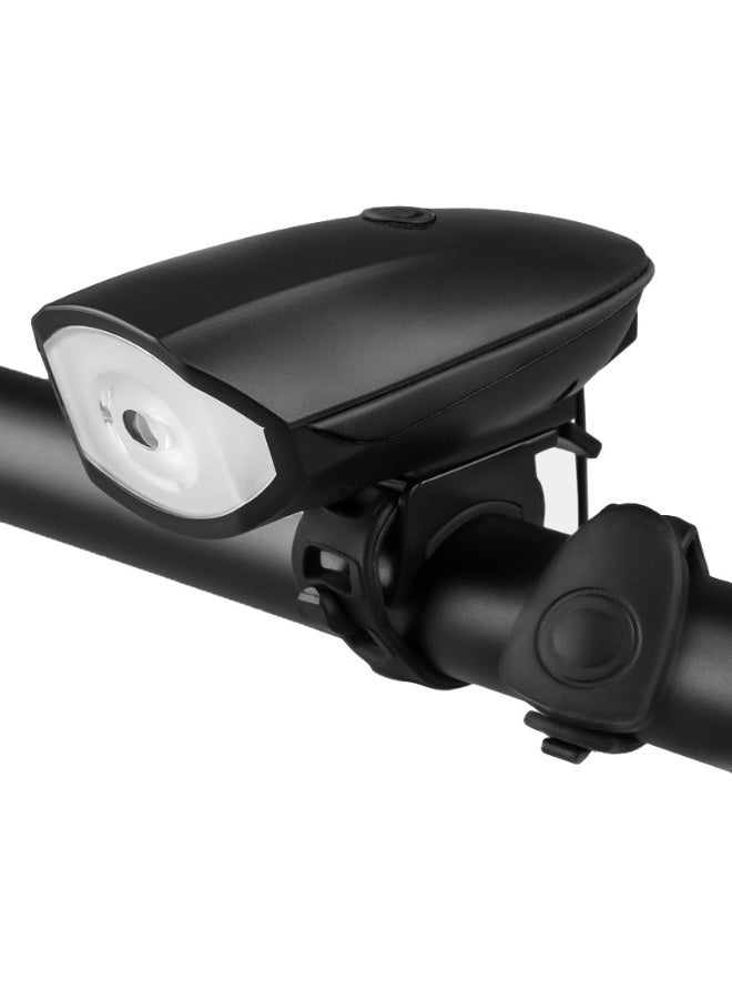 ضوء ركوب الدراجة ليلاً للإضاءة والتنبيه، ضوء دراجة، مزود بضوء دراجة وجرس، ضوء دراجة قابل لإعادة الشحن عبر USB، مناسب لركوب الدراجة ليلاً، ضوء دراجة مقاوم للماء - Image 1