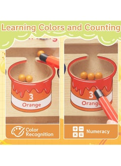Generic Magnetic Color and Number Maze - Montessori Board Toys for Kids Age 3+ reschooler Educational Counting Matching Wooden Activity Board Fine Motor Skills Learning Activity Development Boys Girls  - Image 3