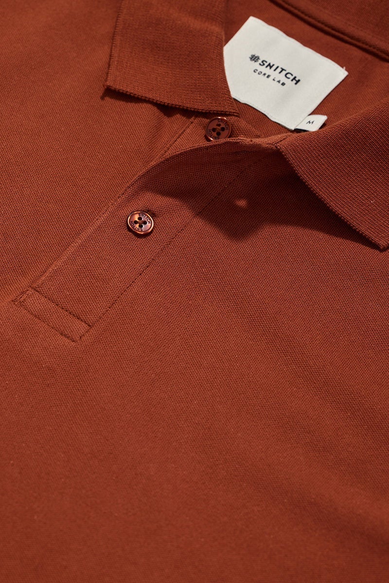 سنيتش تيشيرت بولو كور لاب بلون الصدأ - Image 3