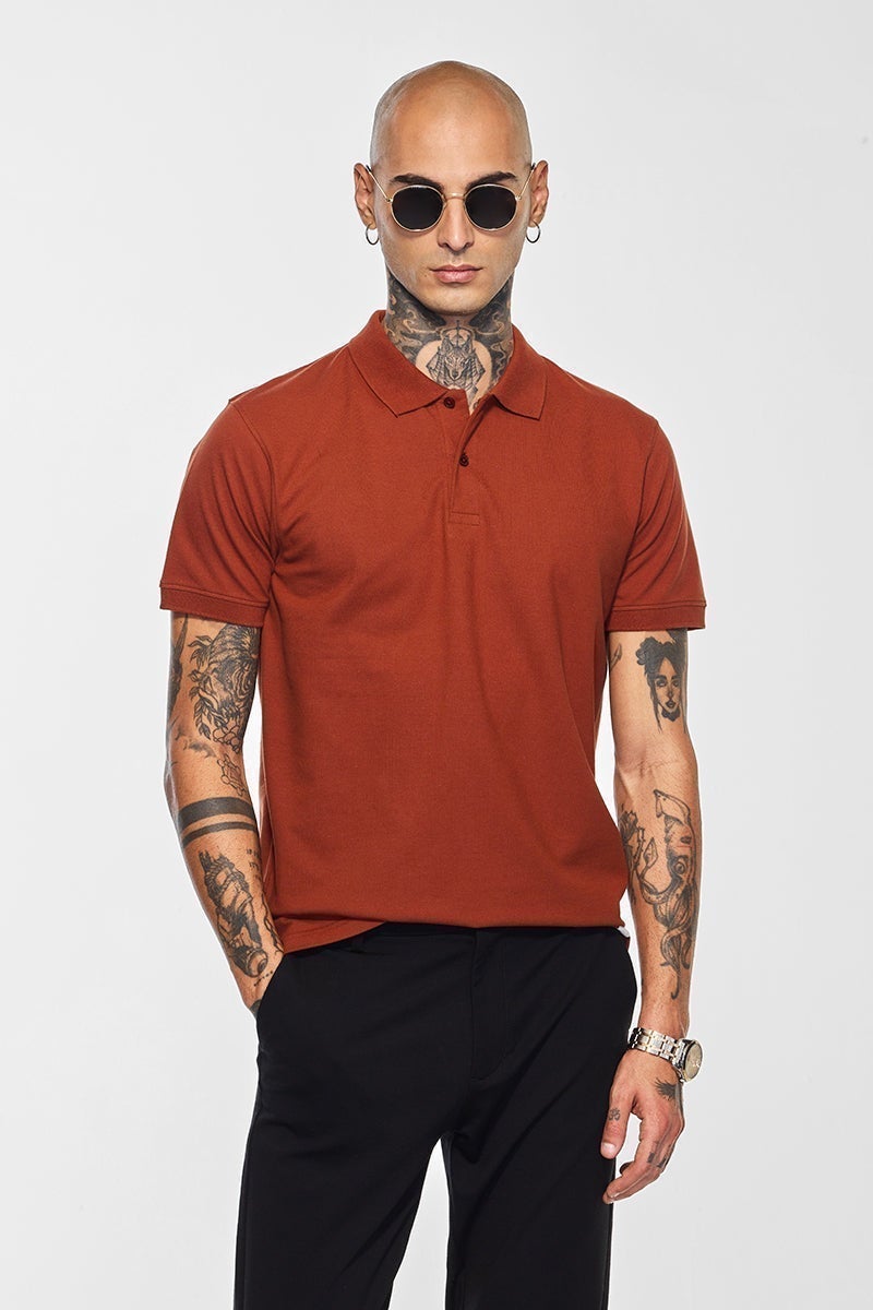 سنيتش تيشيرت بولو كور لاب بلون الصدأ - Image 2