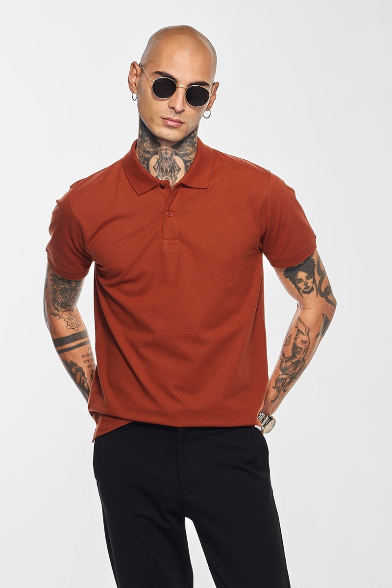 سنيتش تيشيرت بولو كور لاب بلون الصدأ - Image 2