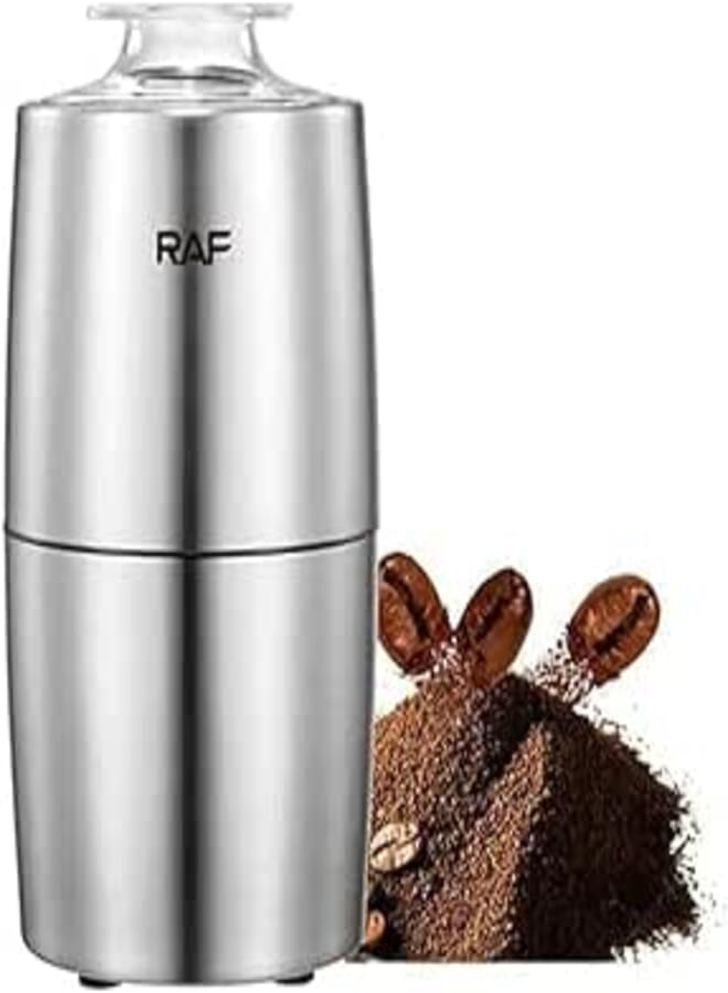 RAF Coffee Grinder R.7120, 100 Watt, 220v, 50Hz, Silver