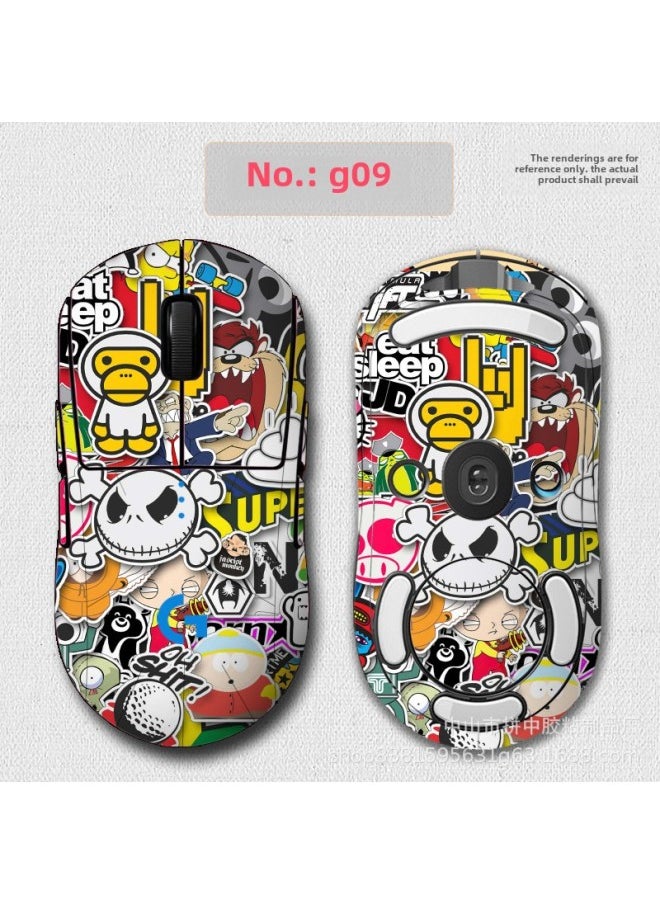 Anti-slip Mouse Stickers Logitech GPW One Or Two Generation GPROX Special All-inclusive Sweat-absorbent Anti-sweat Hand Stickers Lizard Skin-Color:GPW Second Generation [09]]