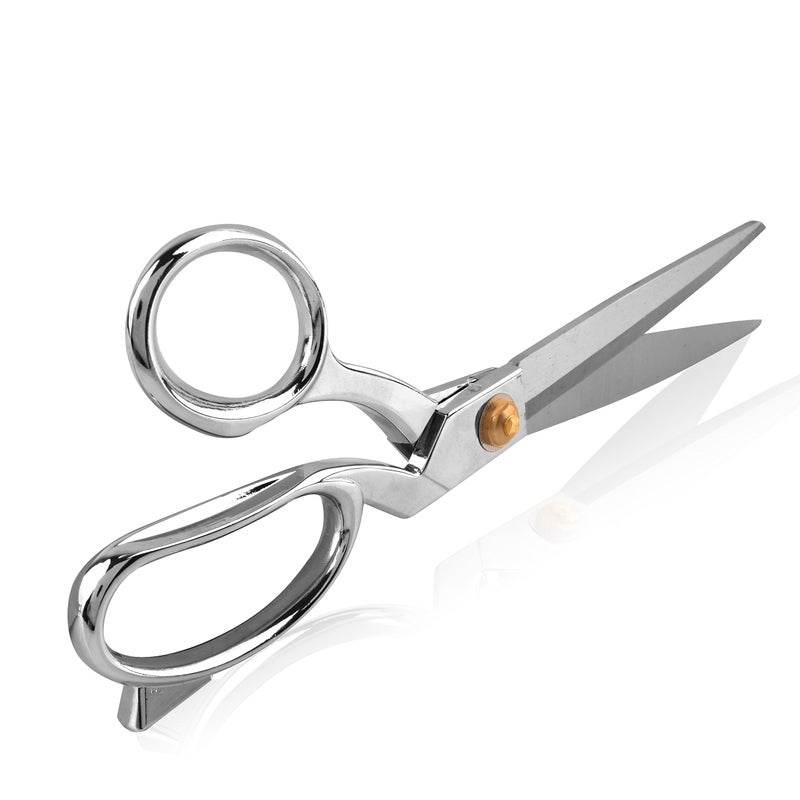 eZthingsÂ® Heavy Duty 10.5" Scissors For Cutting Fabric, Leather, and Raw Materials (10.5 Inch Silver)