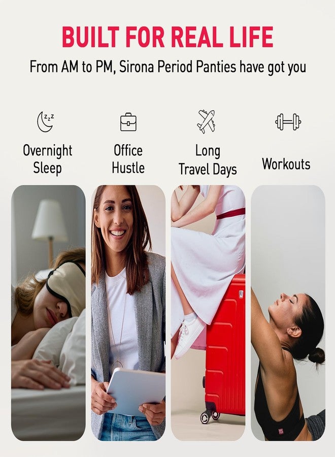 Sirona Disposable Period Panty for Girls & Women | XL-XXL | Pack of 3 | 360° Coverage for Stress Free Periods | Leakage Protection for Heavy Flow | Rash Free | Super Absorbent with Comfortable Fit - Image 2