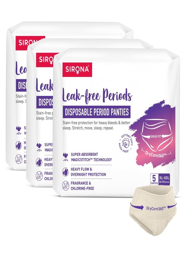 Sirona Disposable Period Panty for Girls & Women | XL-XXL | Pack of 3 | 360° Coverage for Stress Free Periods | Leakage Protection for Heavy Flow | Rash Free | Super Absorbent with Comfortable Fit - Image 1