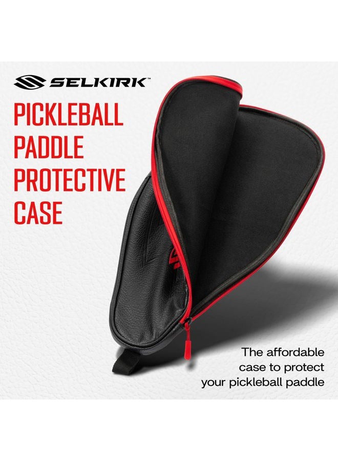 Selkirk Sport Premium Pickleball Paddle Cover (Black/Red) | Durable Leather Pickleball Covers for Paddles | Premium Pickleball Accessories and Pickleball Equipment Made in the USA | Pickleball Case - Image 2