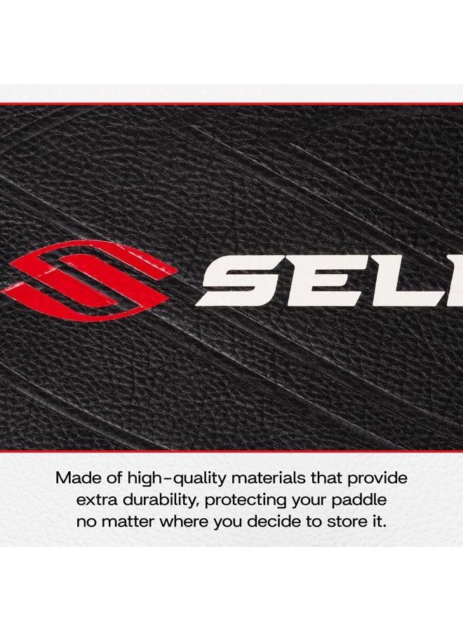 Selkirk Sport Premium Pickleball Paddle Cover (Black/Red) | Durable Leather Pickleball Covers for Paddles | Premium Pickleball Accessories and Pickleball Equipment Made in the USA | Pickleball Case - Image 4