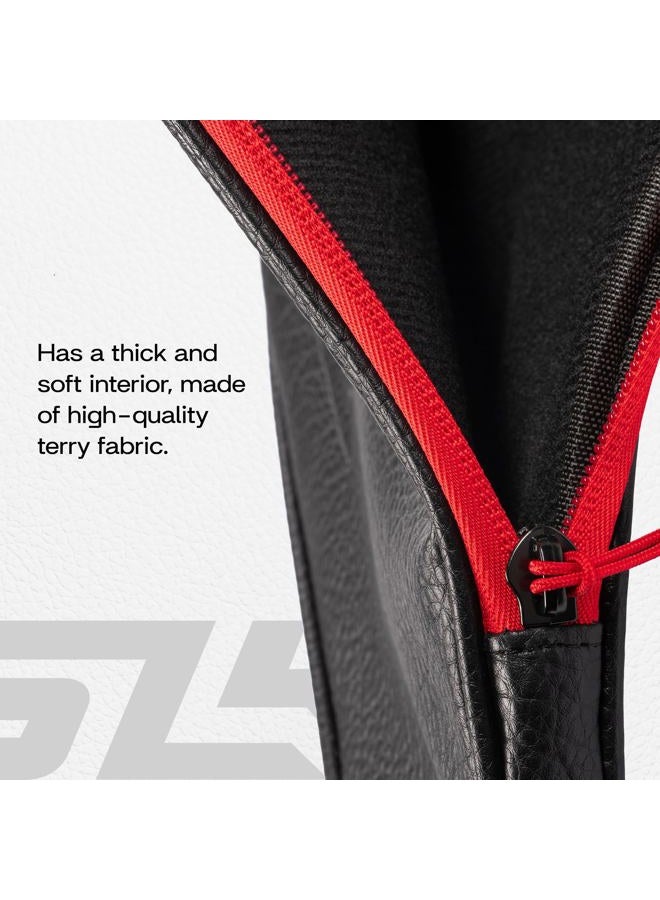 Selkirk Sport Premium Pickleball Paddle Cover (Black/Red) | Durable Leather Pickleball Covers for Paddles | Premium Pickleball Accessories and Pickleball Equipment Made in the USA | Pickleball Case - Image 5