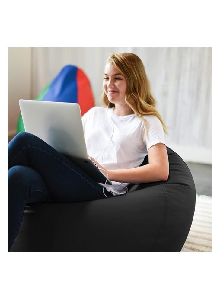 Comfy كيس حبوب كبير مريح من البولي فينيل كلوريد باللون الأسود للبالغين مع حشوة من الفاصوليا البكر  - Image 3