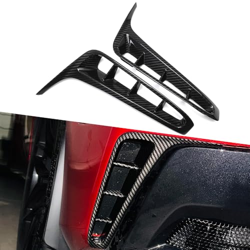 Yipmotiv Dry Carbon Fiber Rear Bumper Air Vent Cover for Corvette C8 ZR1 Z06 ERay 2020 2021 2022 2023 2024 2025Bumper Spoiler Lower Side Vent Trim Glossy Carbon - Image 1