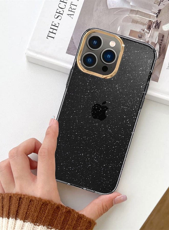 CATANES Hard TPU Glitter Case Cover for iPhone 14 Pro Max - Shockproof and Stylish Case Cover - Black - Image 4