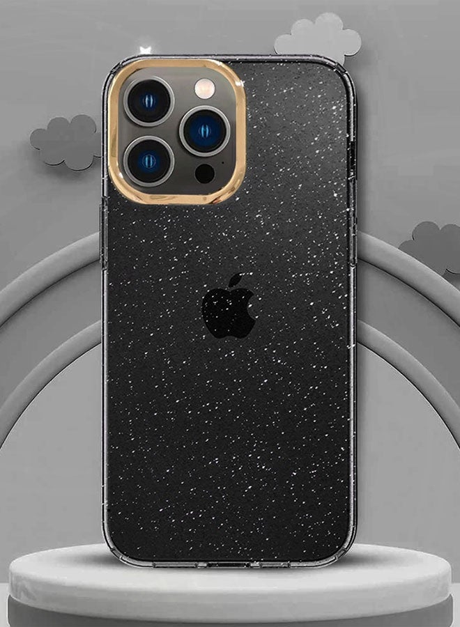 CATANES Hard TPU Glitter Case Cover for iPhone 14 Pro Max - Shockproof and Stylish Case Cover - Black - Image 3