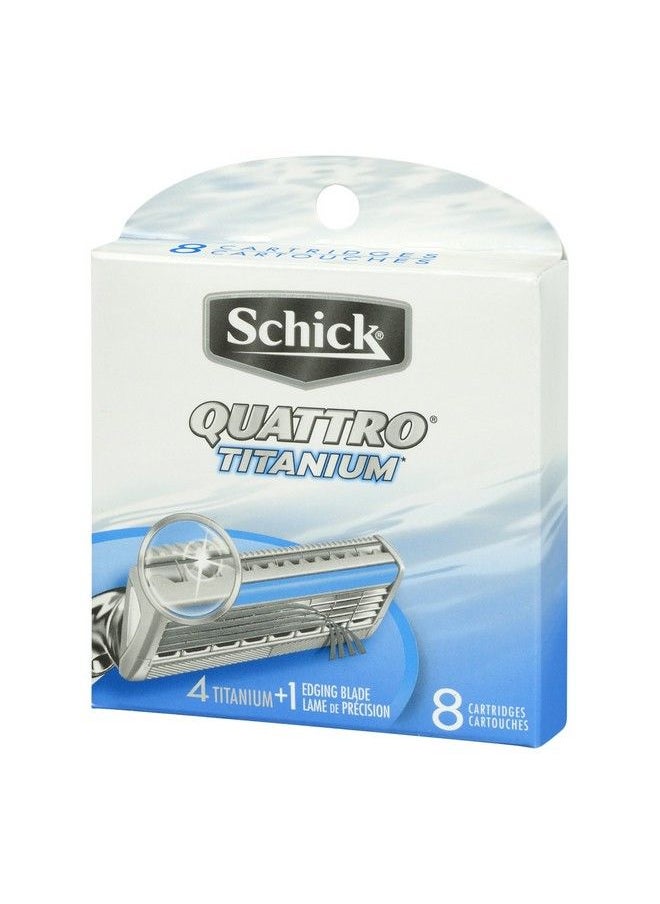 Quattro Titanium Razor Blade Refills For Men 8 Count