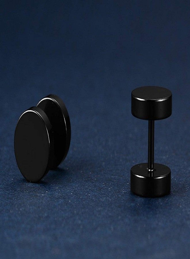 Xusamss Punk Body Piercing Titanium Steel Round Barbell Stud Earrings - Image 4