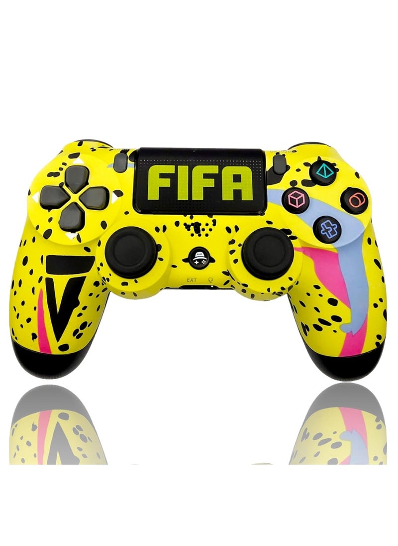 FIFA - Wireless Controller For PS4 Custom Design Gamepad Joystick For PS4 With Non-Slip Grip Of Both Sides And 3.5mm Audio Jack PS4 Controller Dual Vibration Game Joystick FIFA Print - Image 1