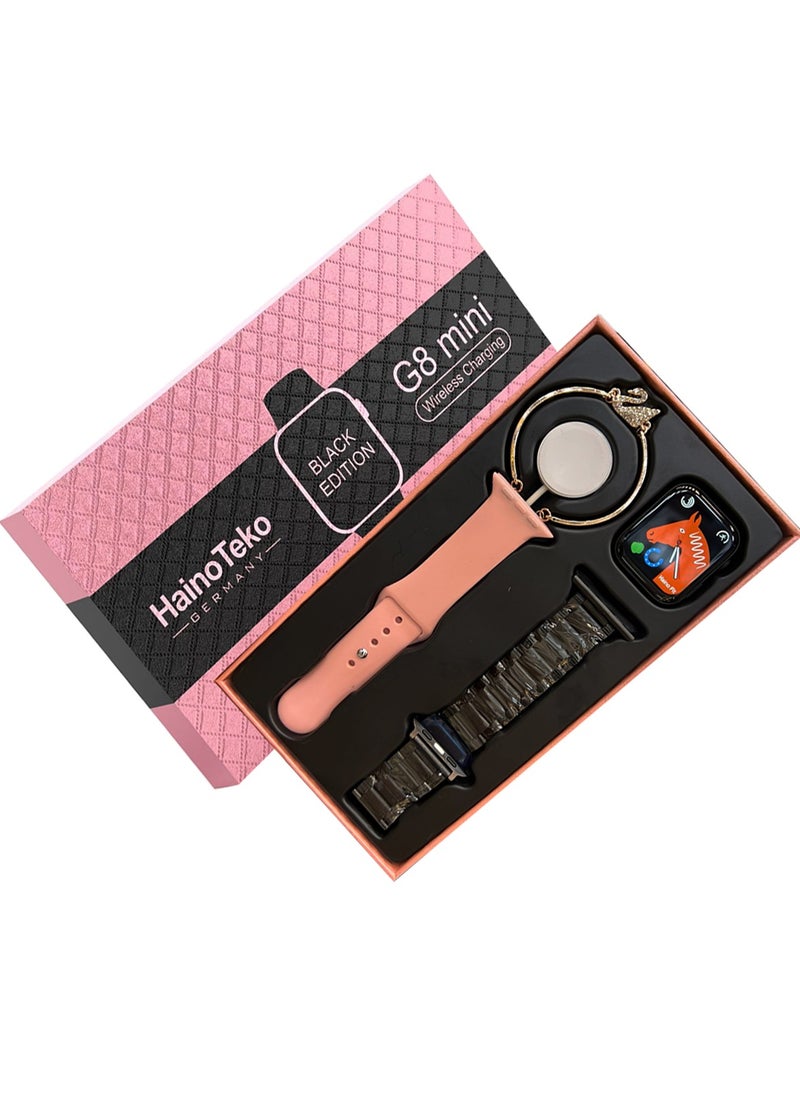 Haino Teko Haino Teko G8 Mini Smart Watch 41mm with Two Set Strap HD Display with Wireless Charger and bracelet for Ladies  - Image 1