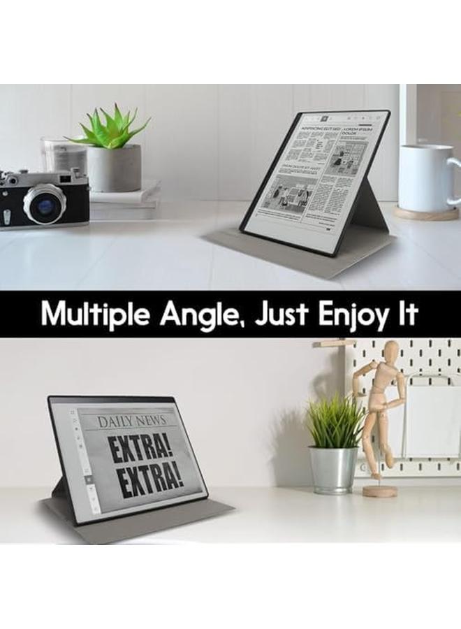 erorex حافظة متوافقة لجهاز ريماركابل 2 بحجم 10.3 بوصة إصدار 2020 لوح ورقي حافظة قابلة للطي رفيعة للغاية من جلد PU غلاف صلب مع وظيفة الاستيقاظ التلقائي والنوم وفتحة قلم باللون الأسود - Image 4