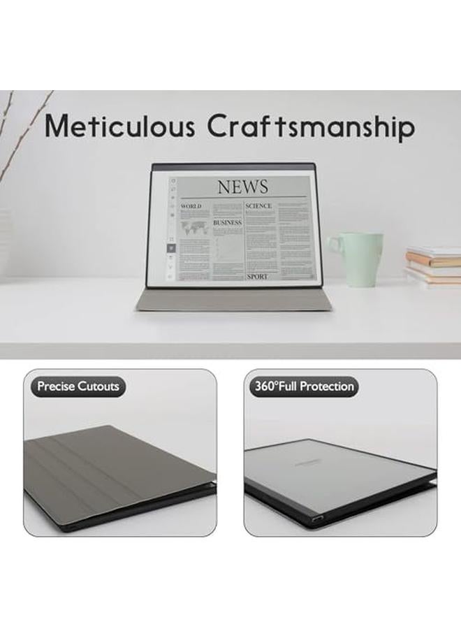 erorex حافظة متوافقة لجهاز ريماركابل 2 بحجم 10.3 بوصة إصدار 2020 لوح ورقي حافظة قابلة للطي رفيعة للغاية من جلد PU غلاف صلب مع وظيفة الاستيقاظ التلقائي والنوم وفتحة قلم باللون الأسود - Image 3