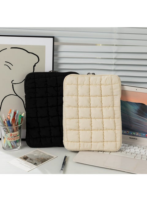 Cloud Cotton Large Capacity Computer Bag Inner Storage Pouch For 11/13/15 Inch Laptop Tablet Polyester Material Neutral Design-Color:Black-Dimensions:15 Inch