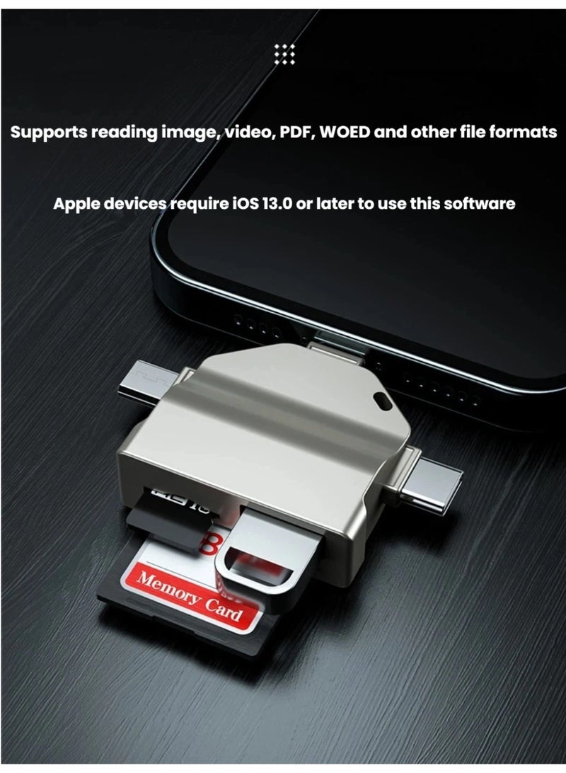 7-in-1 Multi-Function OTG Card Reader | Plug u0026 Play for iPhone, Android, Huawei u0026 Laptops - Image 3