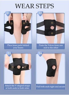 DUNISO 1PCS Knee Pad Knee Brace with Side Stabilizers and Patella Gel Pads Adjustable Compression Knee Support Braces for Knee Pain Meniscus Tear ACL MCL Arthritis Joint Pain Relief Injury Recovery  - Image 2