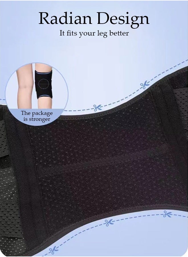 DUNISO - 1PCS Knee Pad Knee Brace with Side Stabilizers and Patella Gel Pads Adjustable Compression Knee Support Braces for Knee Pain Meniscus Tear ACL MCL Arthritis Joint Pain Relief Injury Recovery - Image 1