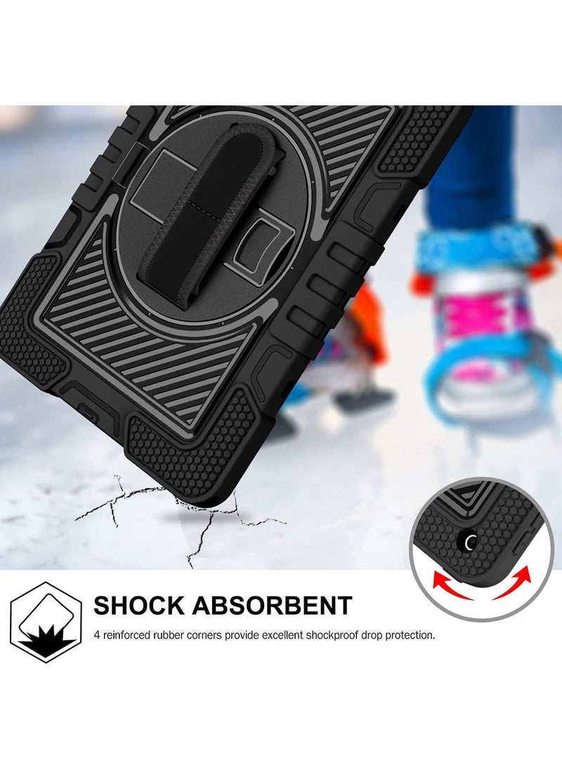 iPad 10.2 (2019-2021) Case: 360° Rotating Stand, Shockproof, Wrist & Shoulder Strap - Image 2