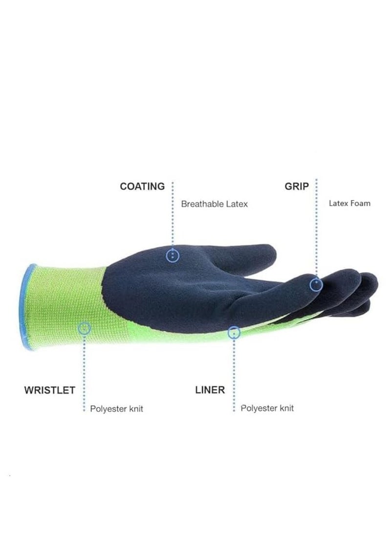 Ultra Stretch Grip Gloves | Latex Crinkle Coated Grip with Thick Lining for Comfort & Flexibility - Image 3