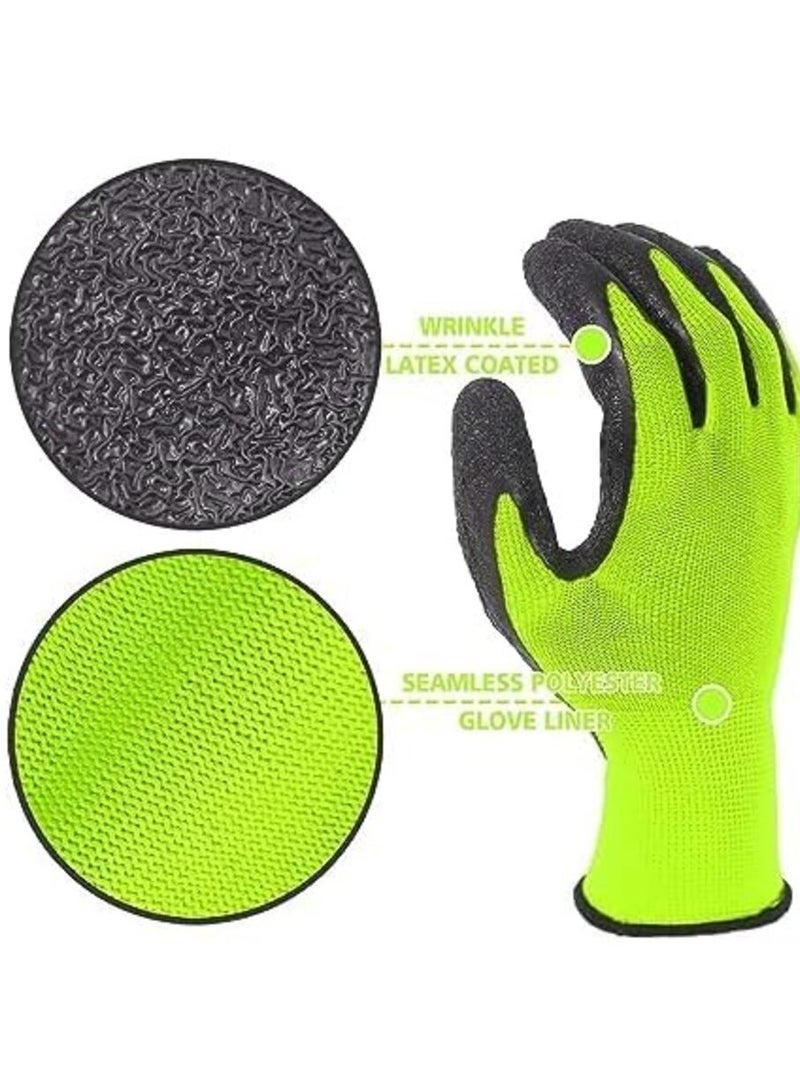 Ultra Stretch Grip Gloves | Latex Crinkle Coated Grip with Thick Lining for Comfort & Flexibility - Image 2