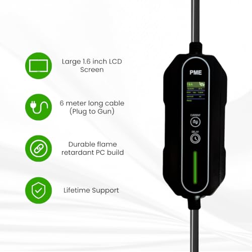 PME 3.6kW Portable EV Charger – 16A Smart Charging | IP67 Waterproof | Long 6m Cable | Adjustable Current | RCD Safety | 5-Year Warranty | for Tata Nexon, MG ZS, Kia EV6 & More | Made in India - Image 2
