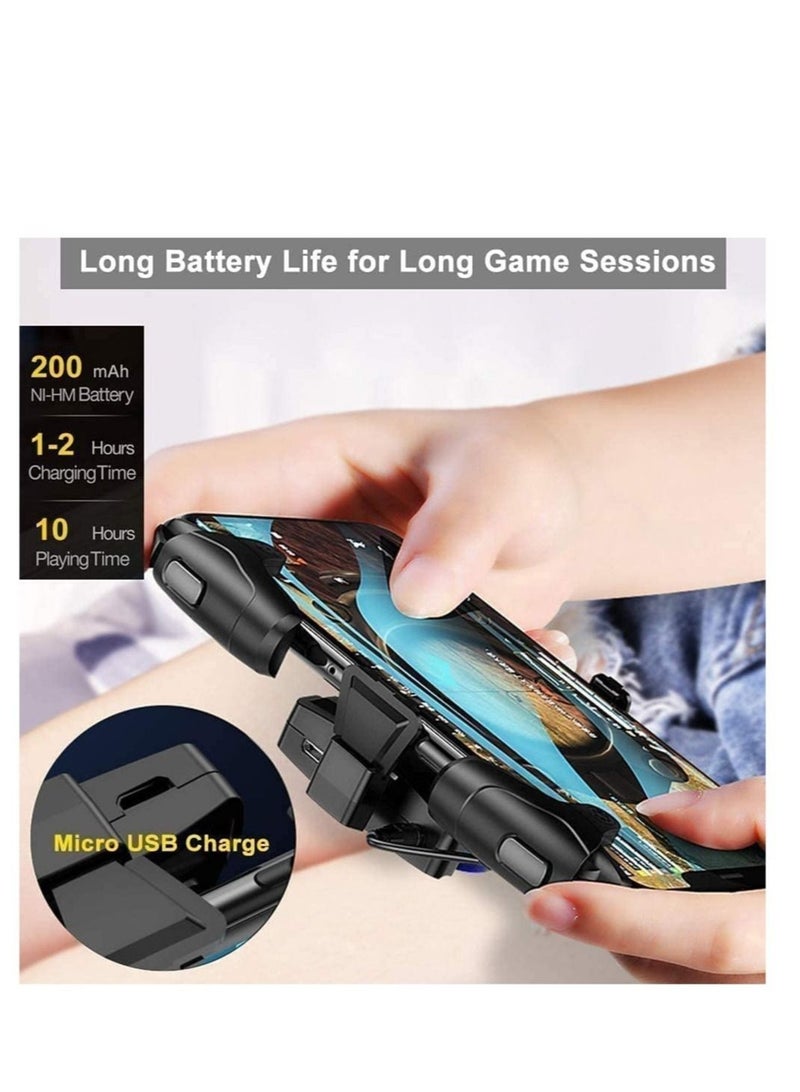PUBG Mobile Gaming Controller, 16 Shots Per Second Shooting Triggers Game Controllers, PUBG/Fortnite/Cod Gamepad and L1/R1 Game Joystick, Automatic Click, Compatible with Android and iOS