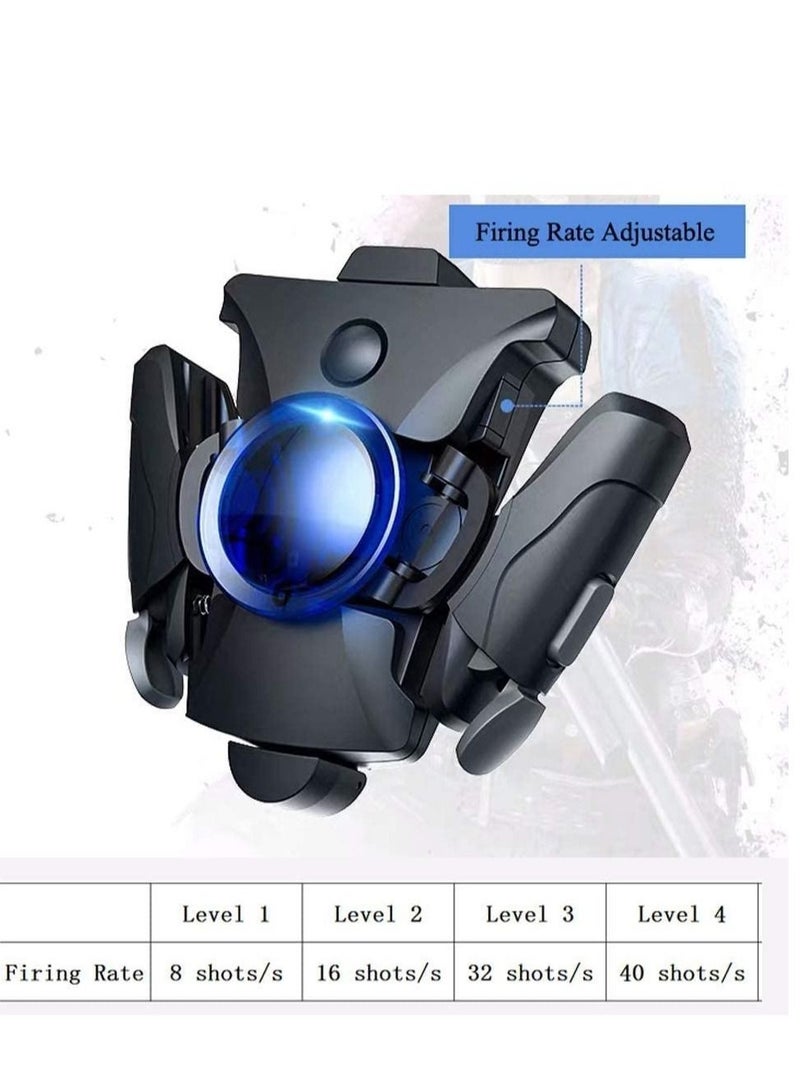 PUBG Mobile Gaming Controller, 16 Shots Per Second Shooting Triggers Game Controllers, PUBG/Fortnite/Cod Gamepad and L1/R1 Game Joystick, Automatic Click, Compatible with Android and iOS