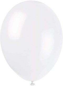 Unique 12" Latex White Balloons, 72ct 