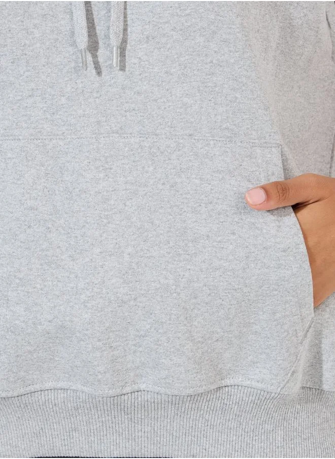 Styli Regular Fit Sleeveless Hoodie with Dropped Shoulder