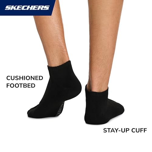 SKECHERS جوارب سكيشرز للرجال - عبوة 10 قطع - تصميم كلاسيكي قصير من تيري، مع قاعدة قدم مريحة ومبطنة - Image 4