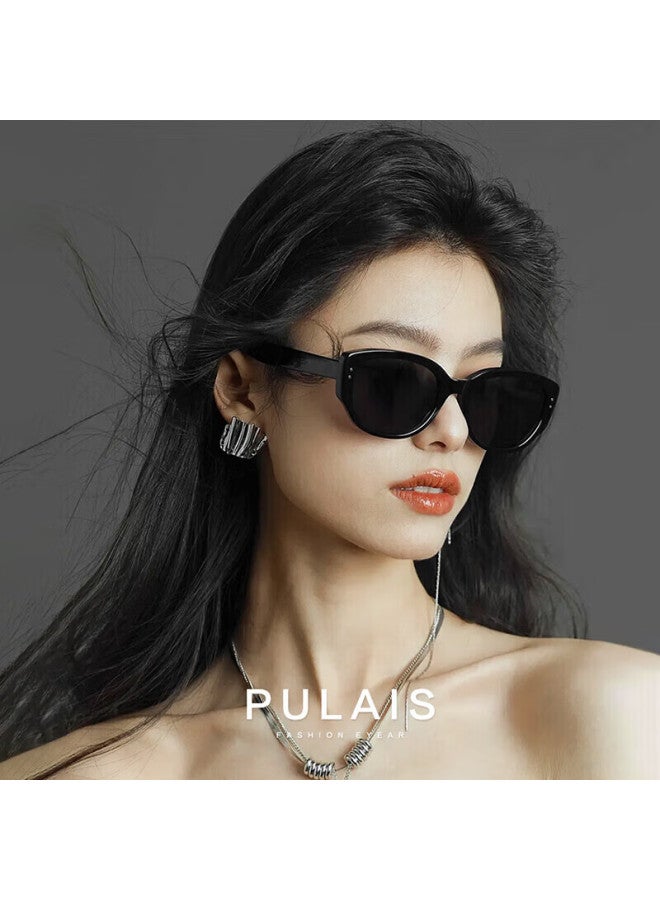 Pulais نظارات شمسية عين القط للنساء إطار صغير عالي الموضة نظارات شمسية مستقطبة مضادة للأشعة فوق البنفسجية T7272 - Image 1