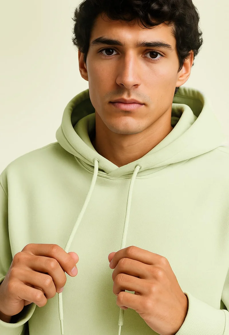 NOBERO Oversized Black Hoodie for Men