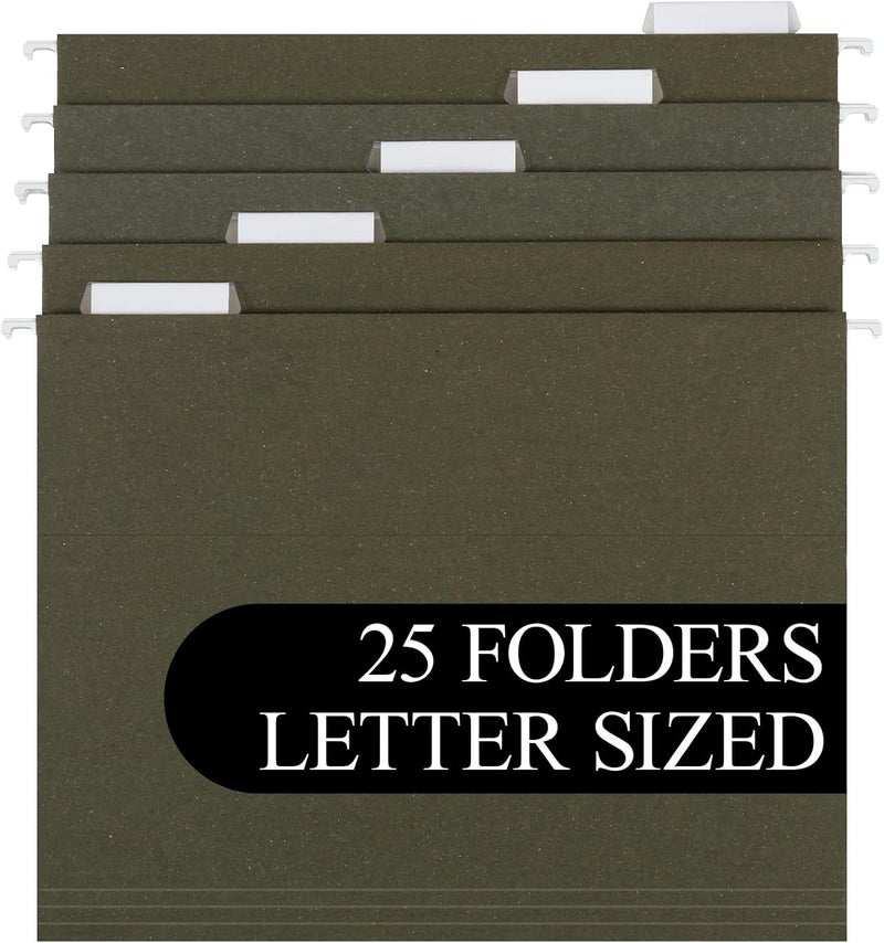 Pendaflex Island Hanging File Folder 1/5 Cut, Letter Size, Standard Green, 25 Count (372 1/5) - Image 1
