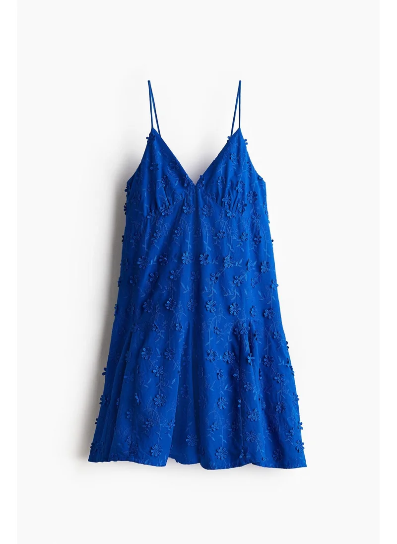 H&M Appliquéd cotton dress