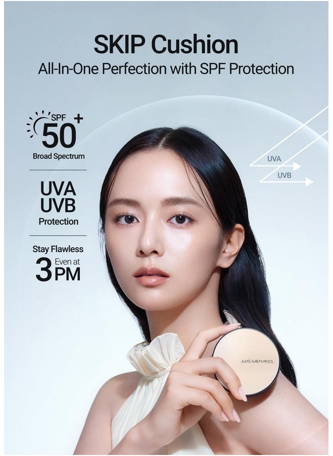JUNG SAEM MOOL - [Jungsaemmool Official] Essential Skin Nuder Cushion (Light) | Refill Included | Natural Finish | Buildable Coverage | Makeup Artist Brand | Cream Foundation - Image 1