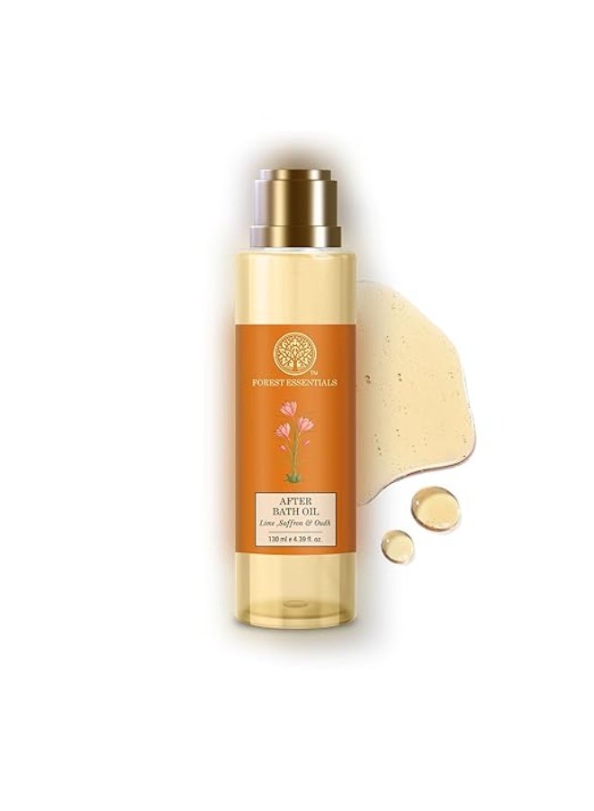 Forest Essentials After Bath Oil Lime Saffron Oudh | After Shower on Wet Skin | Keeps Skin Hydrated in just 2 Mins | For Lightly Scented & Soft Skin | For Daily Use - Image 1