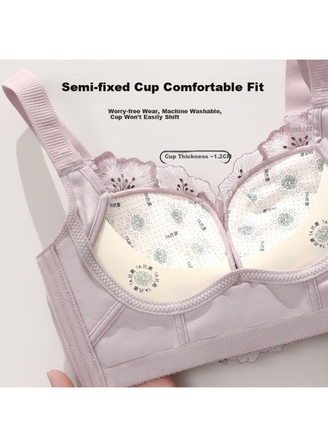 GRACEWELL Tingmei Lace Adjustable Push-up Bra For Small Side Support, Lift, Anti-sagging, Wireless Brassiere - Image 4