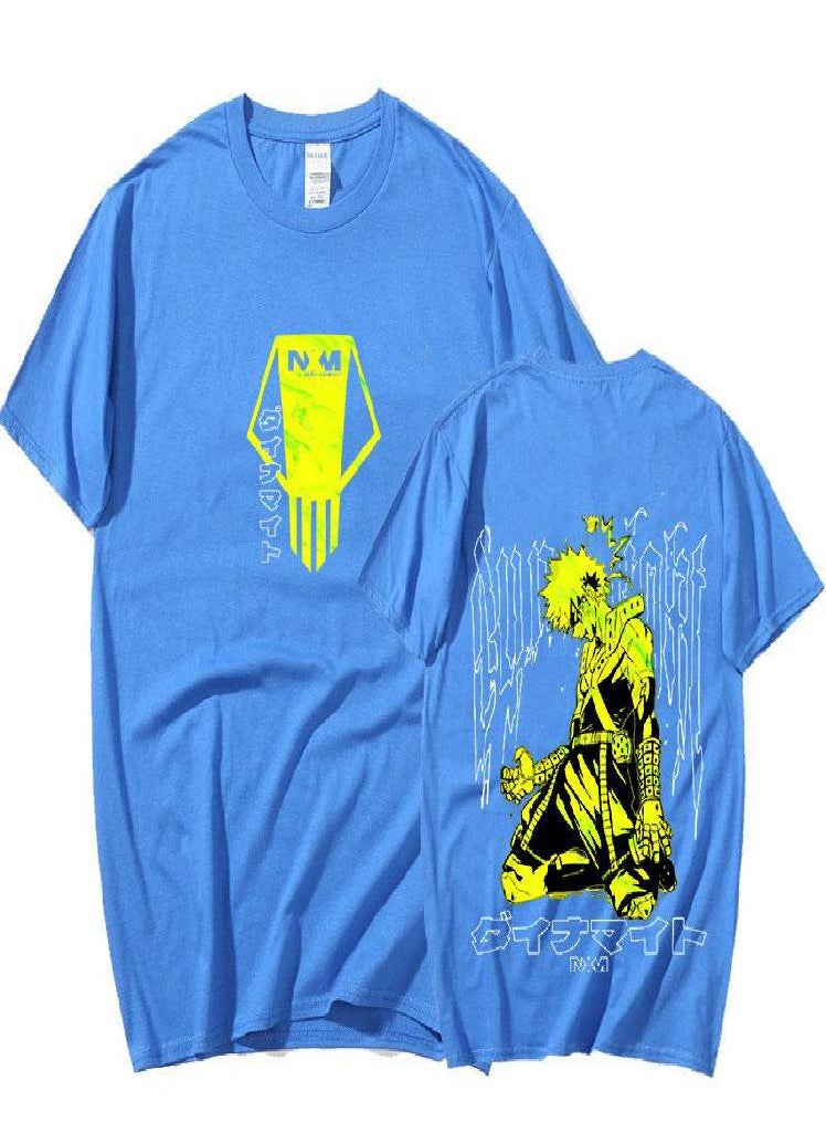 Eckek - Anime My Hero Academia Bakugo Katsuki Graphic Print T-shirt Men's Woman Cotton Oversized T Shirts Top Harajuku Streetwear Unisex - Image 1