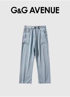 G&G AVENUE Straight Leg Jeans Spring And Autumn High Waist Jeans Men's Straight Tube Loose Wide Leg Pants Design Sense High Street Style Pants  - Image 2