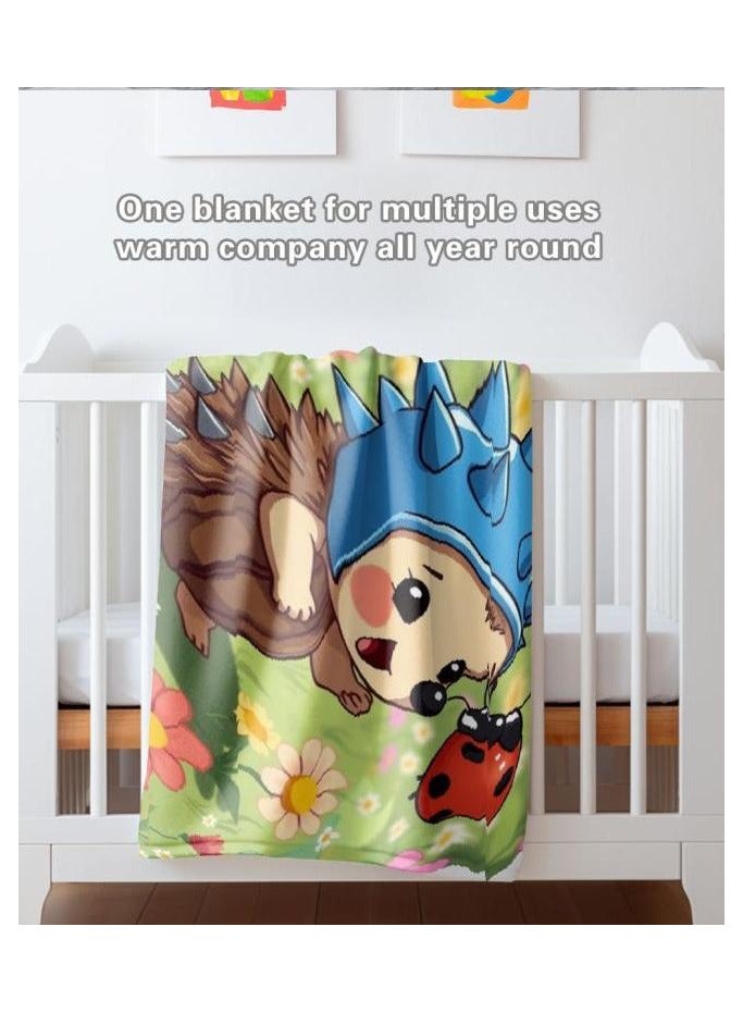 عام بطانية رقيقة من الفانيلا الكرتونية للأطفال أو الطلاب (دافئة ومريحة ومناسبة للنوم والألعاب) 100 سم * 150 سم - 442 - Image 1